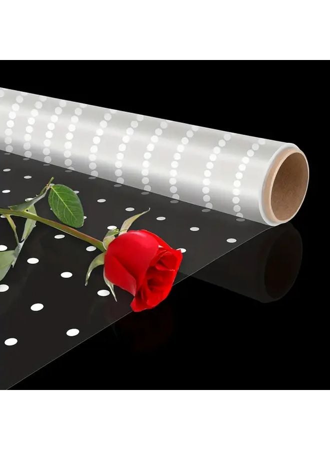 ورق تغليف سيلوفان منقط 15.75 × 1181.1 بوصة - لفافة ورق تغليف هدايا مزخرف ومتين - Image 1